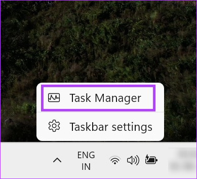 Task manager را باز کنید
