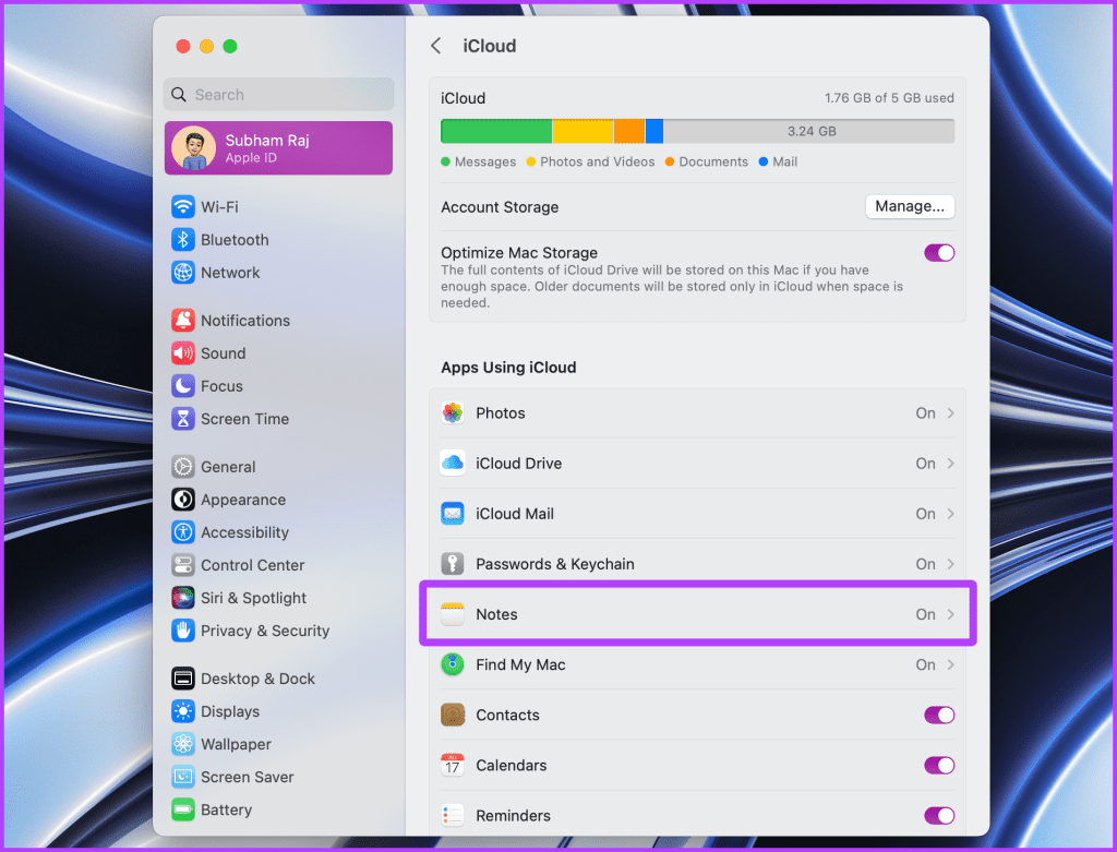 لیست برنامه هایی که از iCloud Mac استفاده می کنند