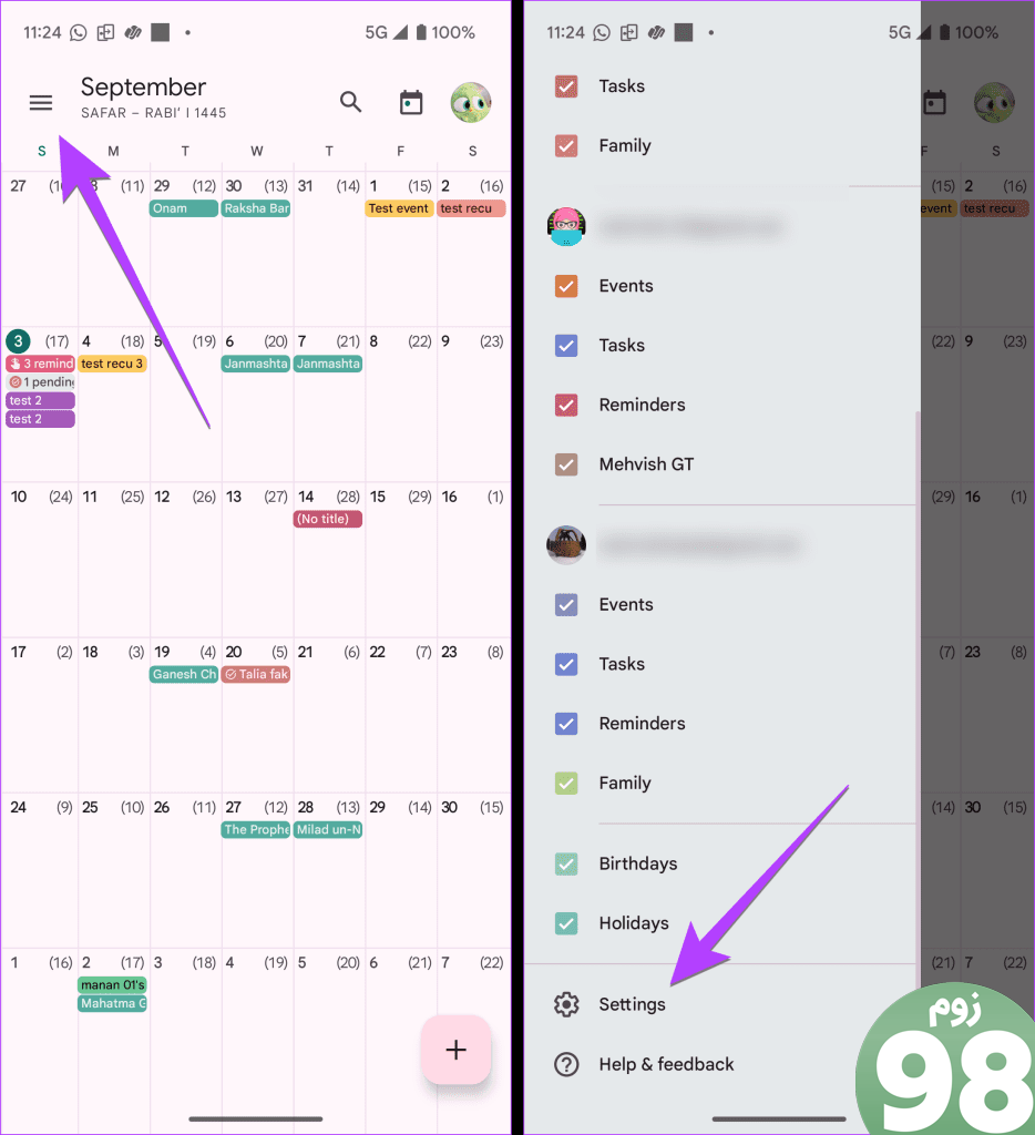 Google Calendar Settings Mobile