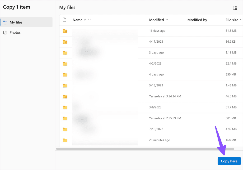 فایل های به اشتراک گذاشته شده را در OneDrive 3 ذخیره کنید