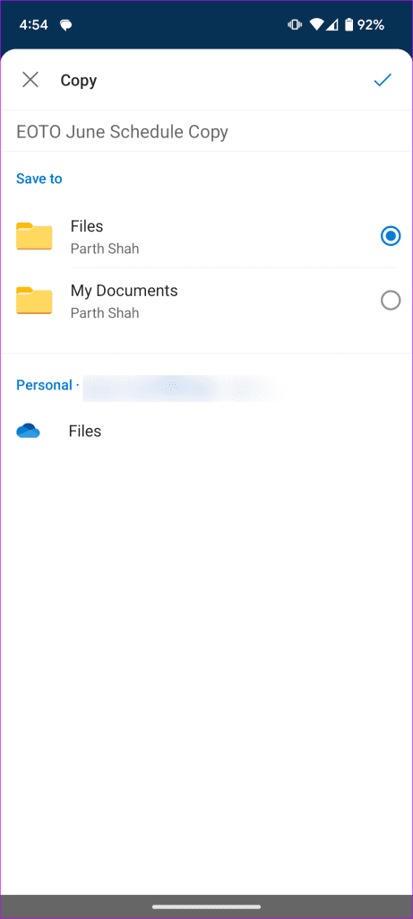 فایل های به اشتراک گذاشته شده را در OneDrive 14 ذخیره کنید