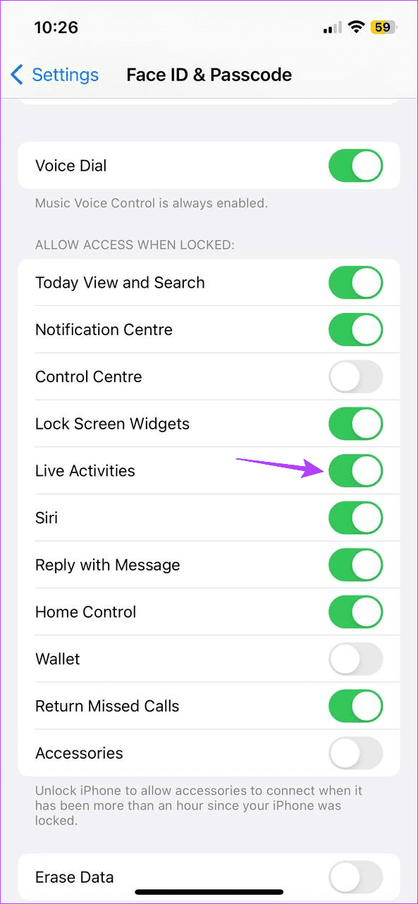 Enable Live Activities
