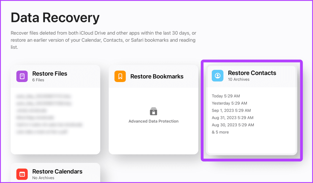 Data Recover iCloud Web