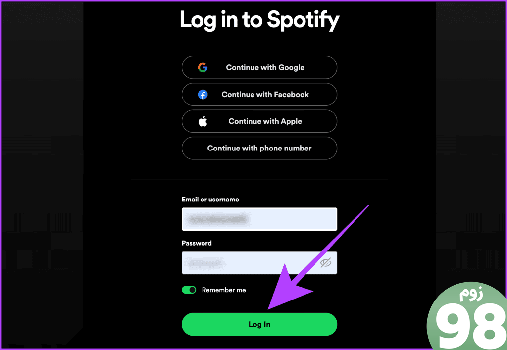وارد Spotify در رایانه شوید