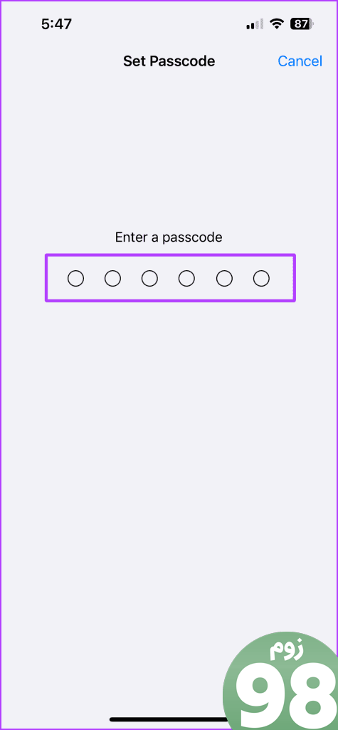 یک رمز عبور راهنما در آیفون تنظیم کنید