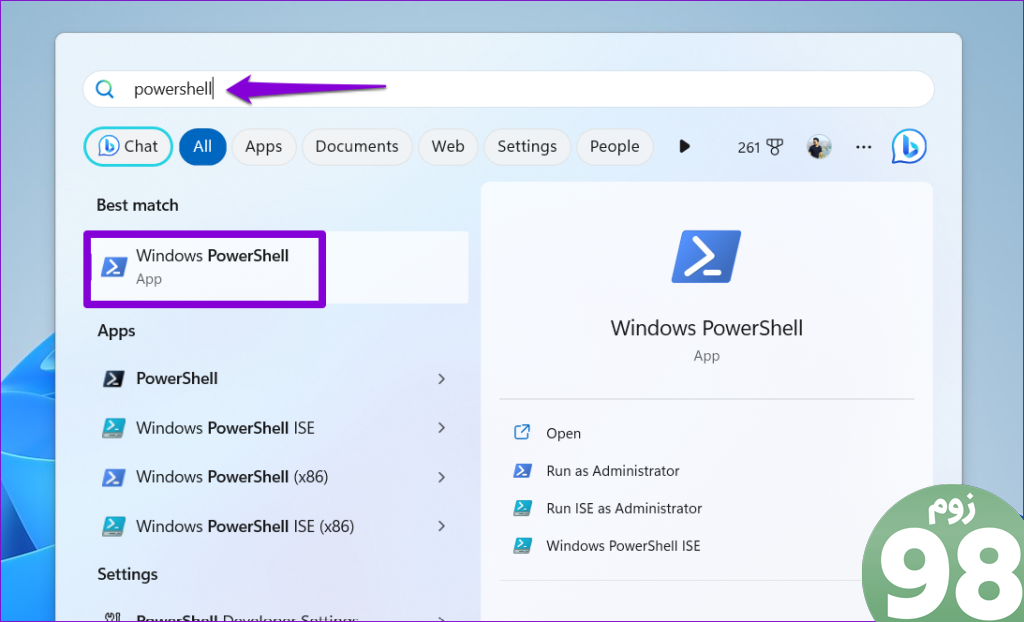 Open PowerShell on Windows