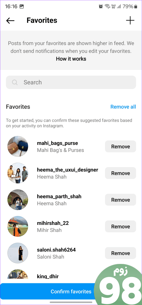 فید اینستاگرام پست‌های دوستان را نشان نمی‌دهد 8