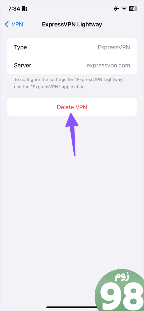 VPN در iPhone یا iPad 6 کار نمی کند