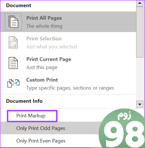 how to print tracked changes comments in microsoft word 8