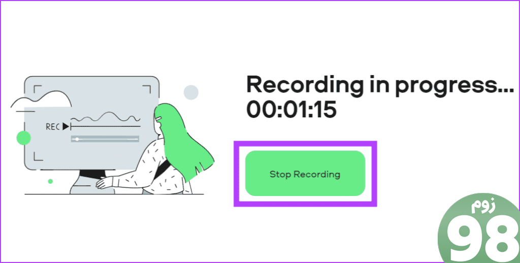 Click Stop Recording 1