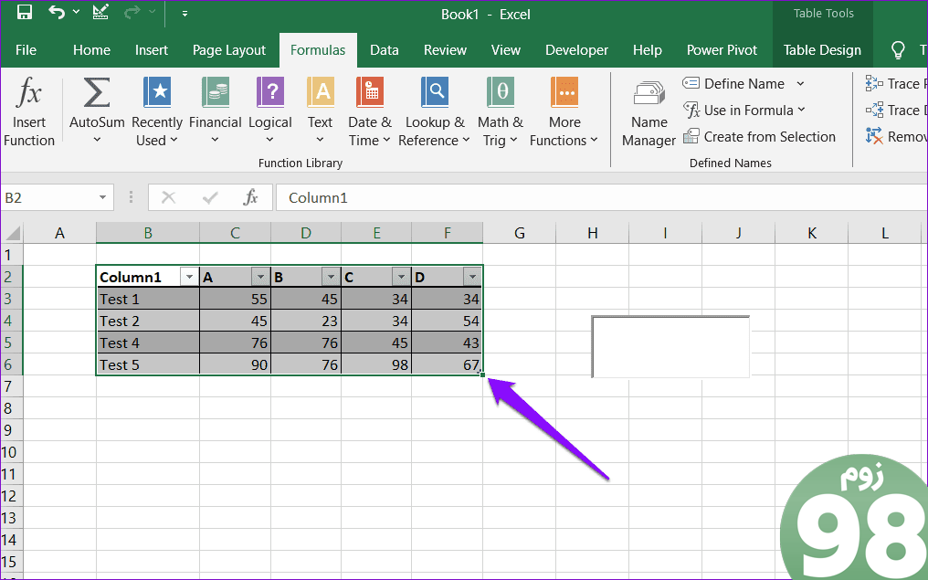Select Cells in Excel