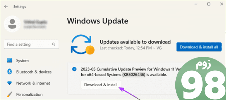 Download and install updates 2