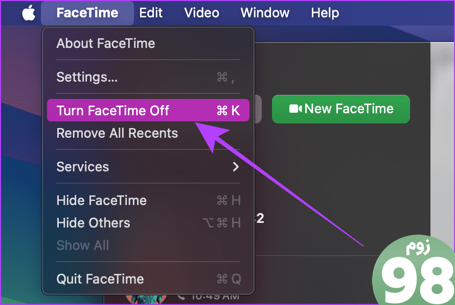 Turn FaceTime off on your Mac