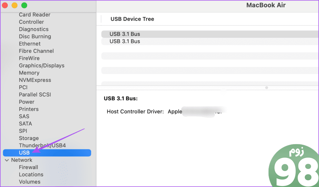 گزارش سیستم USB مک 2
