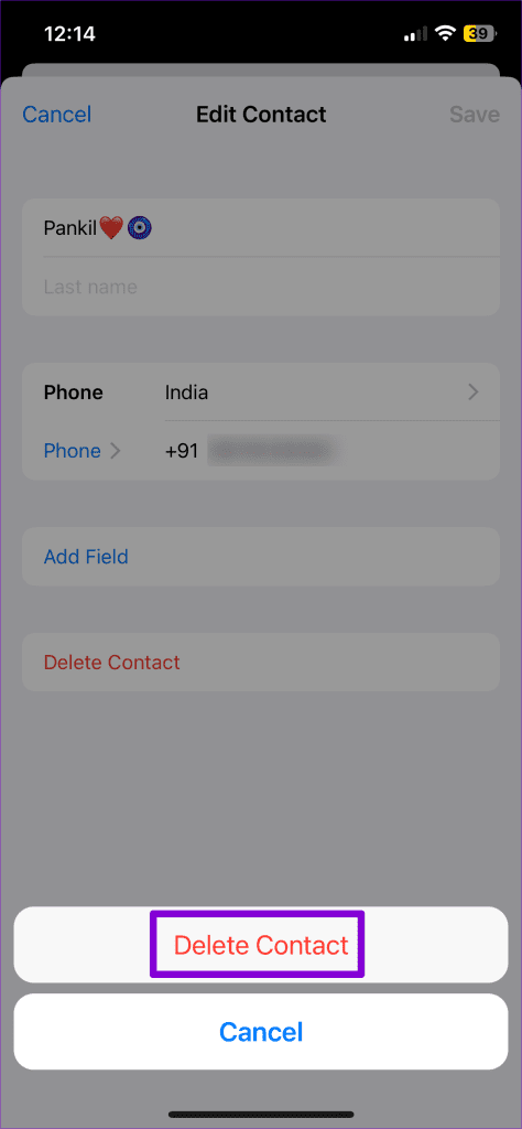 حذف مخاطبین را با استفاده از WhatsApp در iPhone تأیید کنید