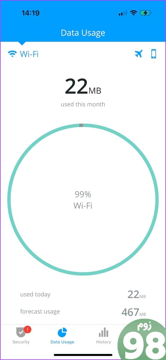 استفاده از داده های Wifi