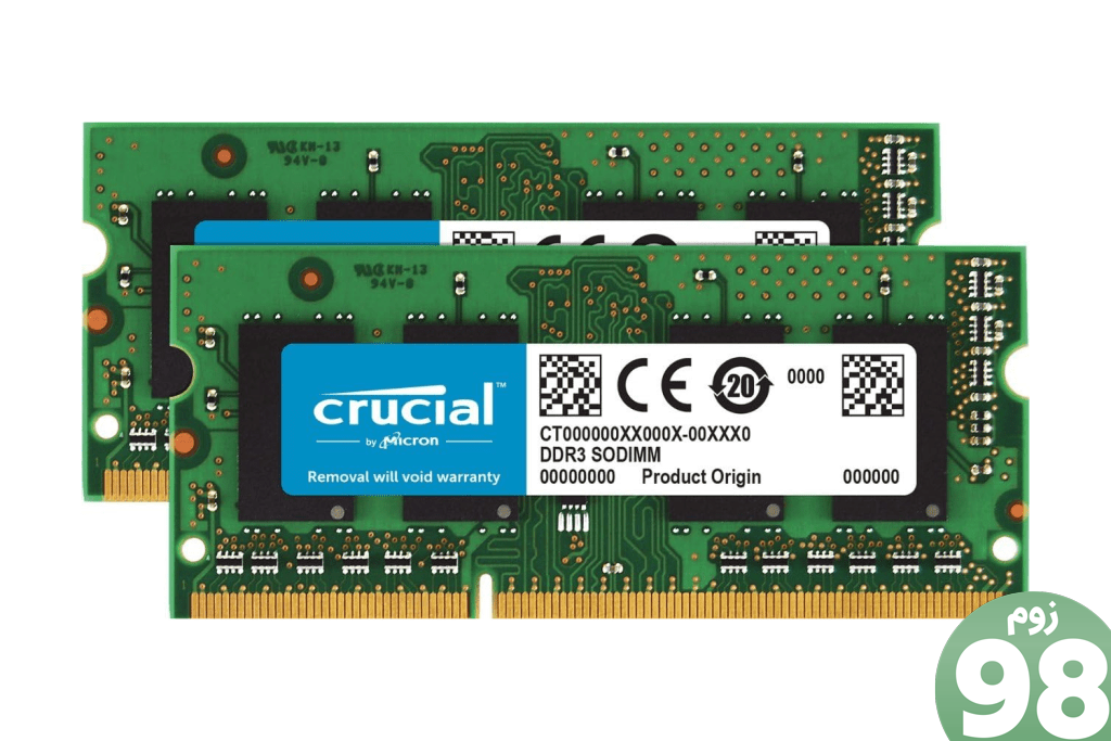 Crucial RAM 16GB کیت 2x8GB DDR3 1600 MHz CL11 حافظه لپ تاپ CT2KIT102464BF160B