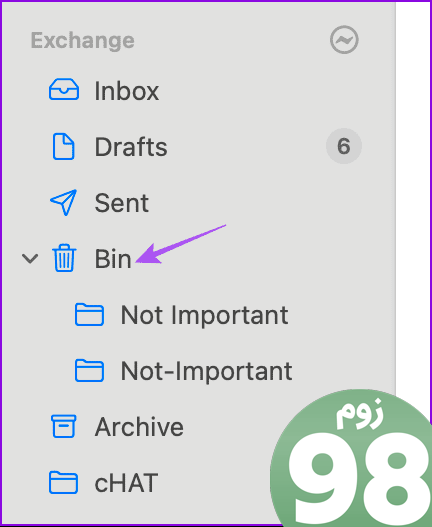 bin mailbox mail app mac