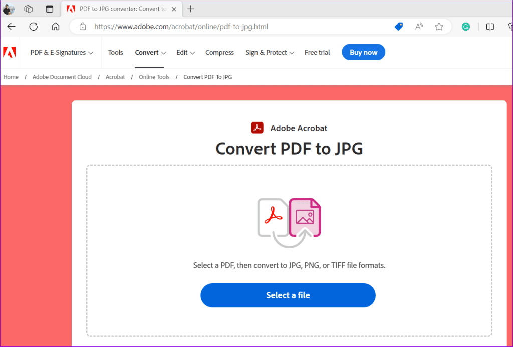 ابزار Adobe PDF to JPG