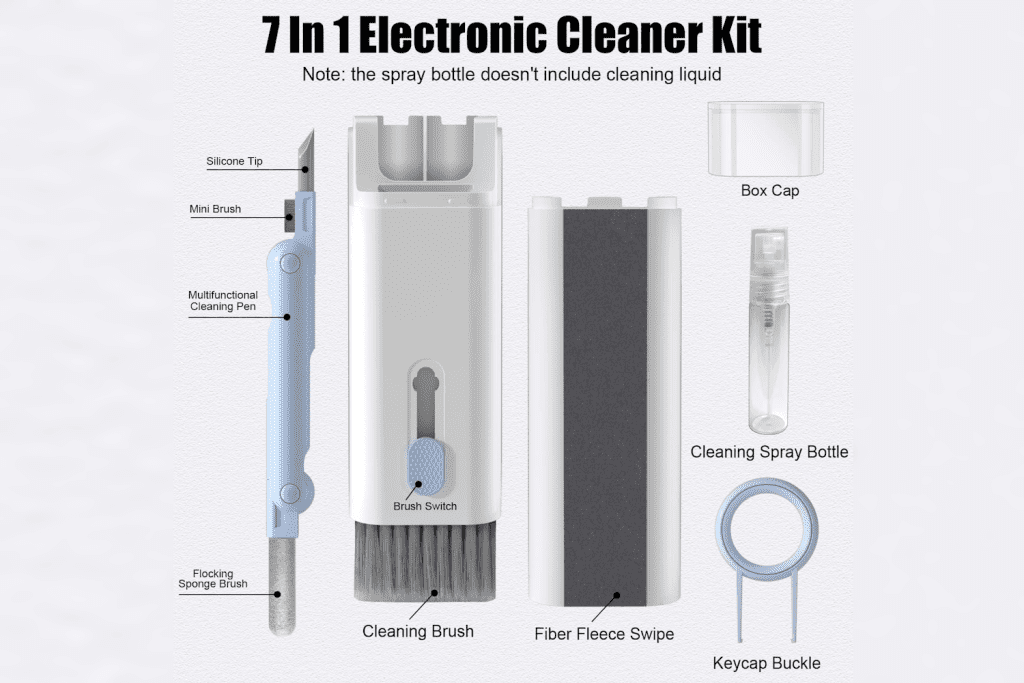 کیت پاک کننده الکترونیکی 7 در 1 بهترین ابزار برای تمیز کردن گرد و غبار از رایانه شما