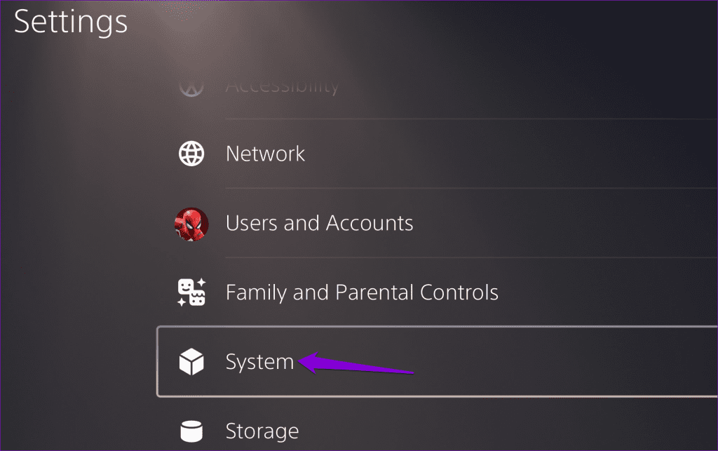 تنظیمات سیستم در PS5