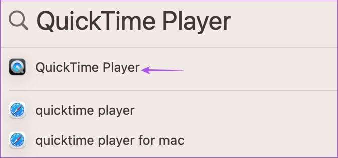 Quicktime player mac را باز کنید