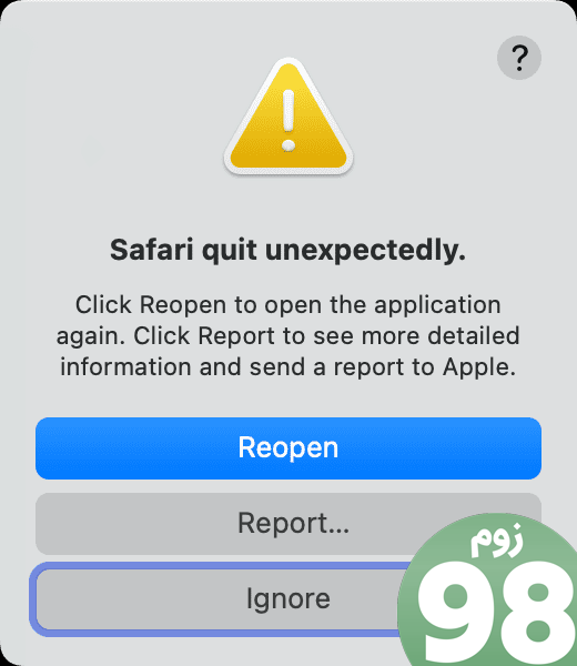 Safari به طور غیرمنتظره ای از پنجره بازشو در Mac خارج شد