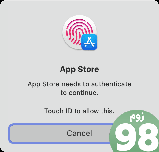 Touch ID App Store برای ادامه بازشو باید احراز هویت شود