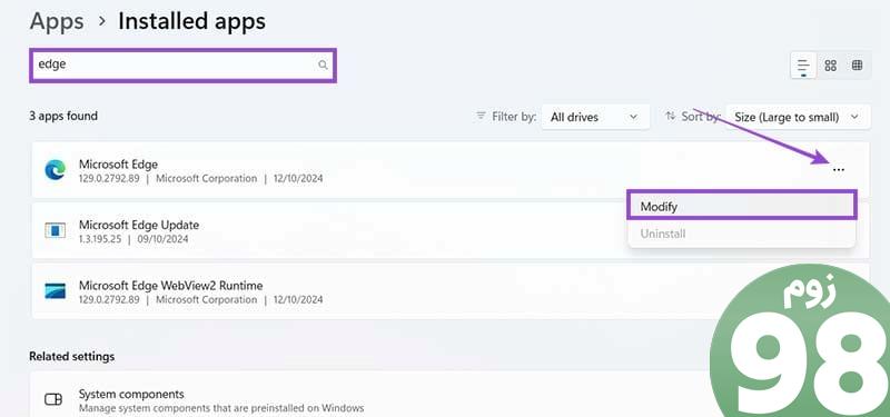 تعمیر Microsoft Edge 3 1