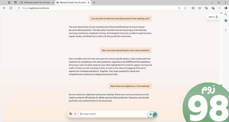 اقدامات بیشتری که می توانید با Microsoft Copilot 1 انجام دهید