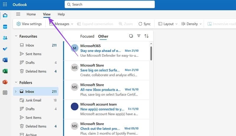 نحوه تغییر تعداد خطوط در پیش نمایش پیام در Outlook 3